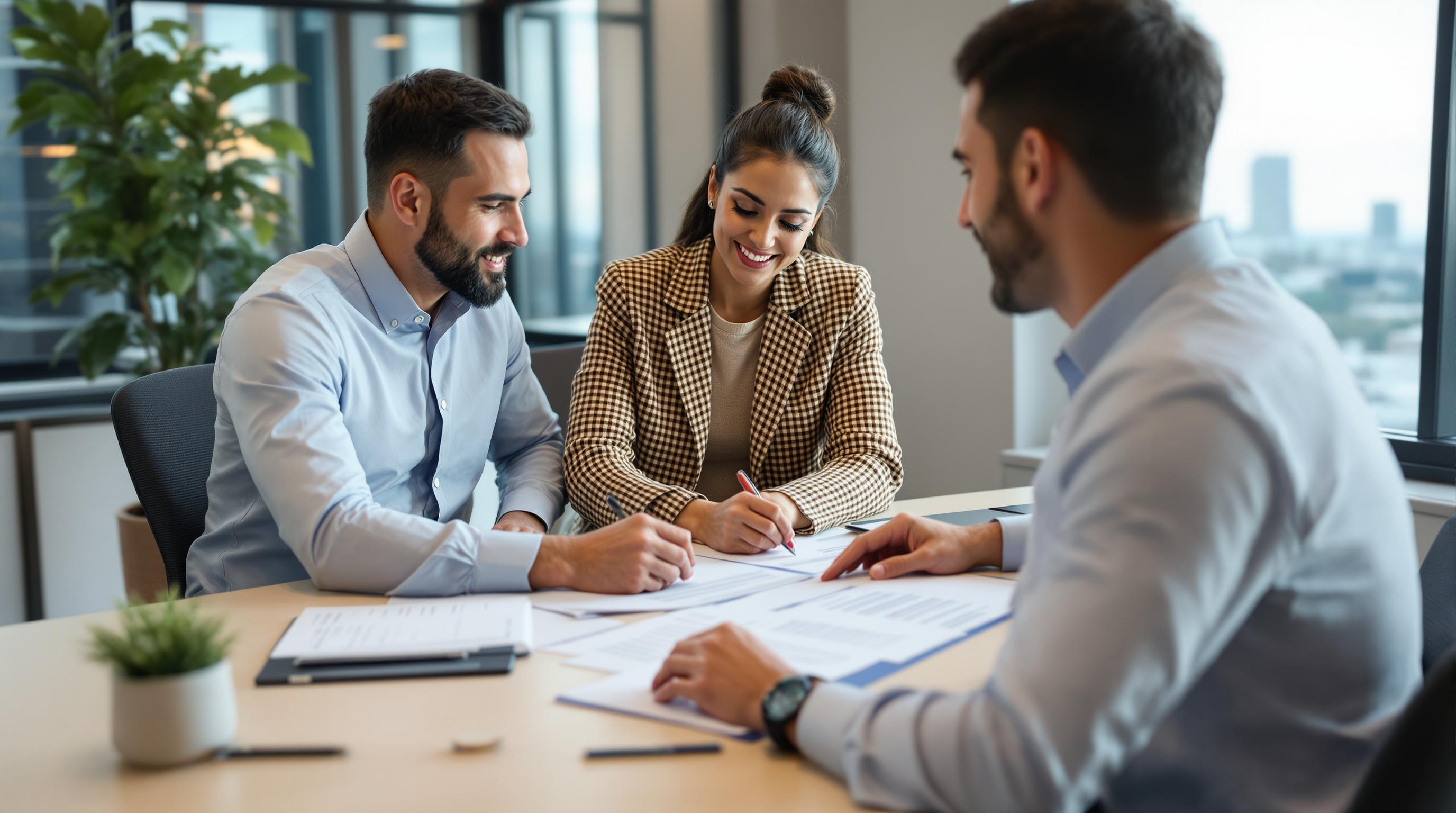 Irvine CPA tax advisor consults client in local office