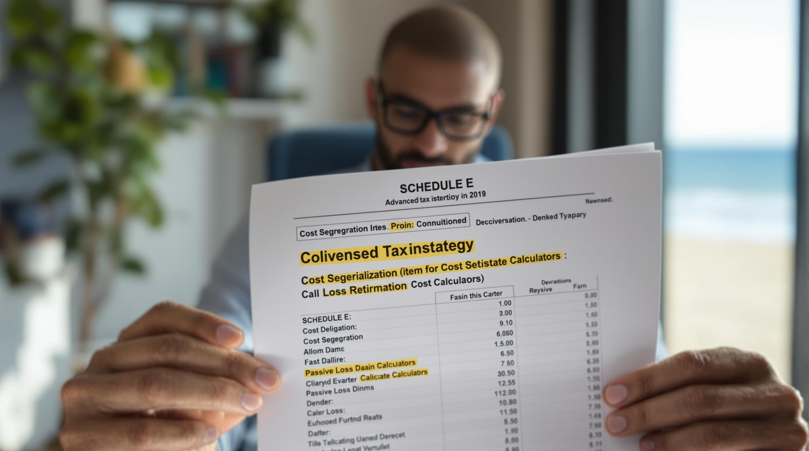 California real estate investor reviews cost segregation on Schedule E