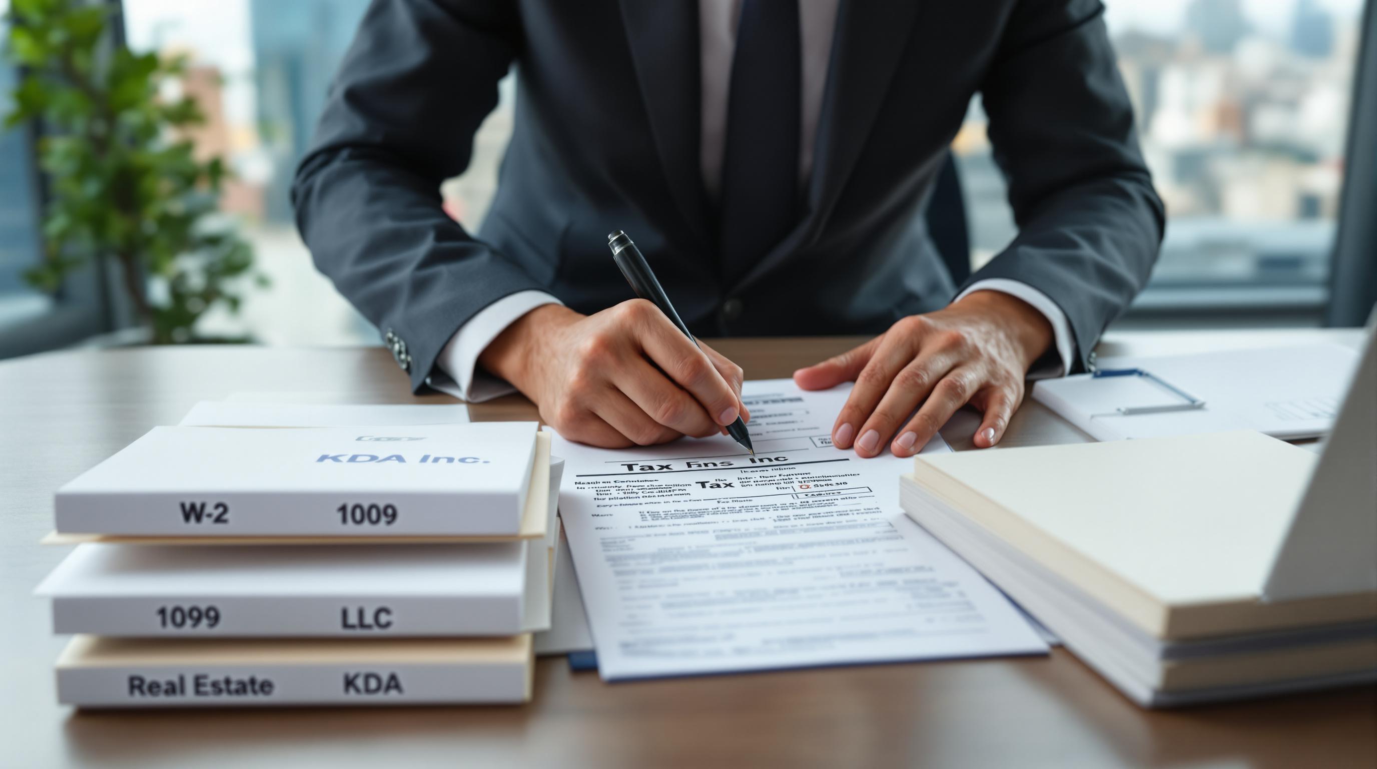 Pasadena tax strategist reviewing documents