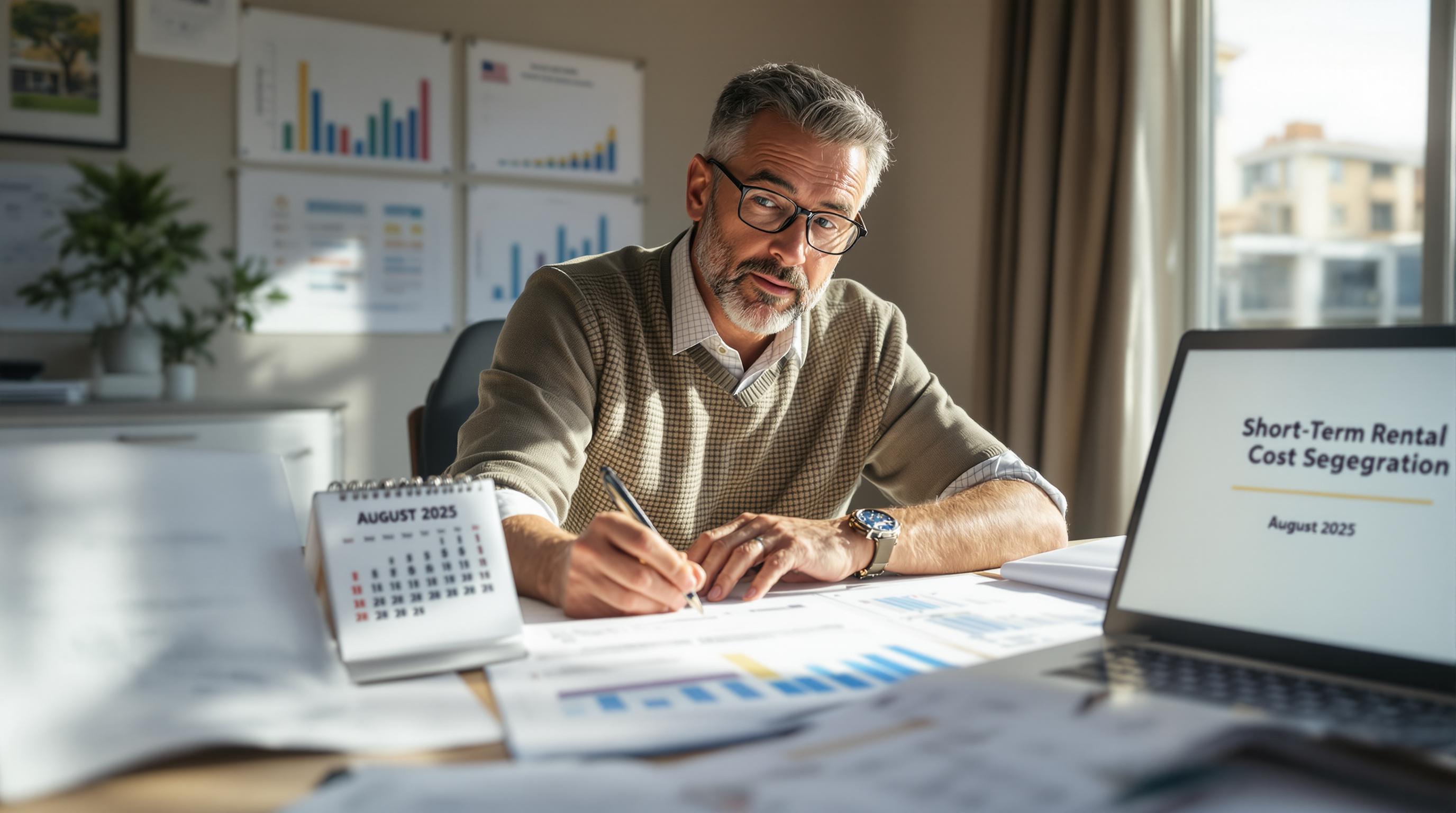 California investor analyzing short-term rental cost segregation strategy