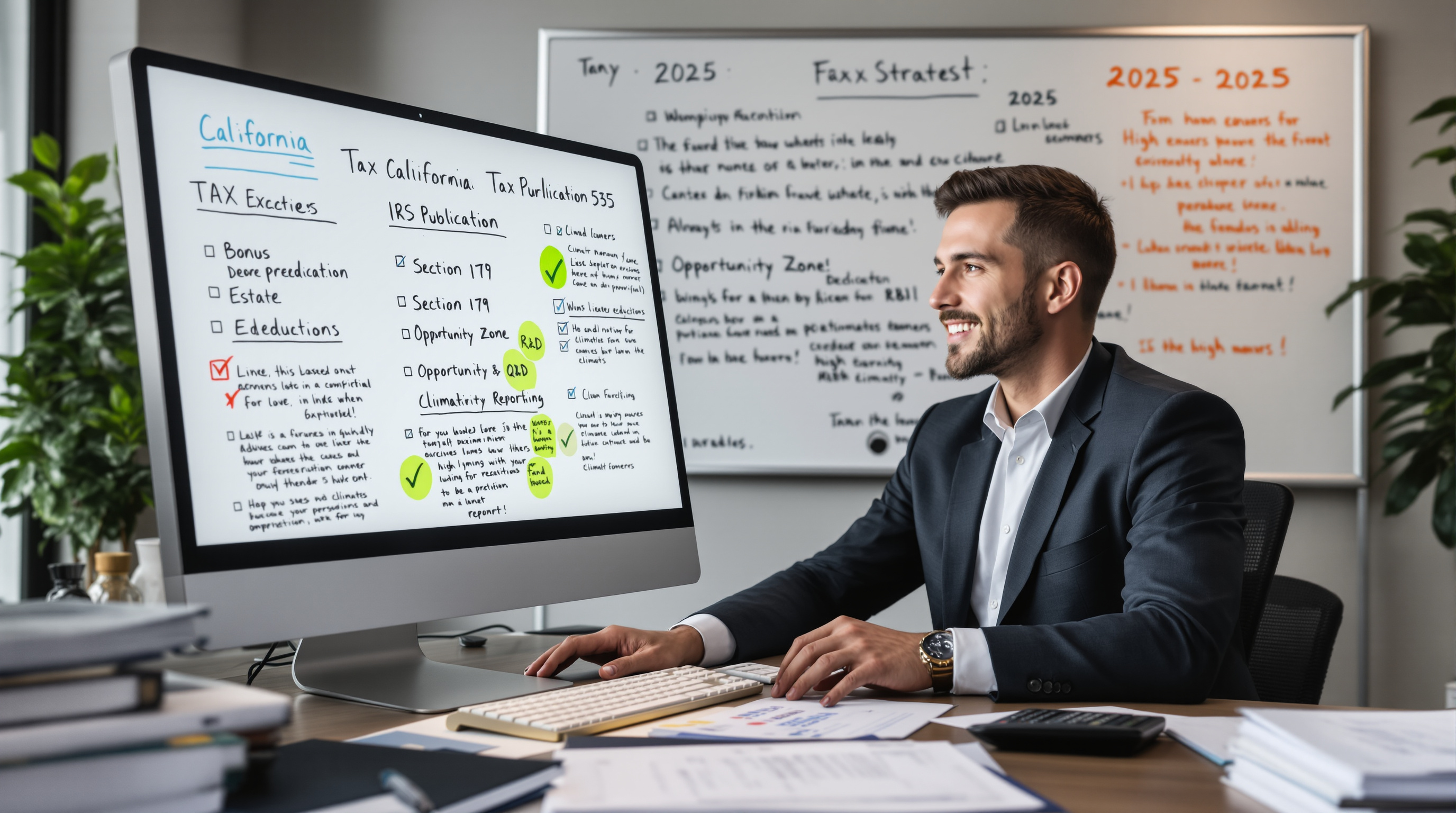 California tax strategist modern office