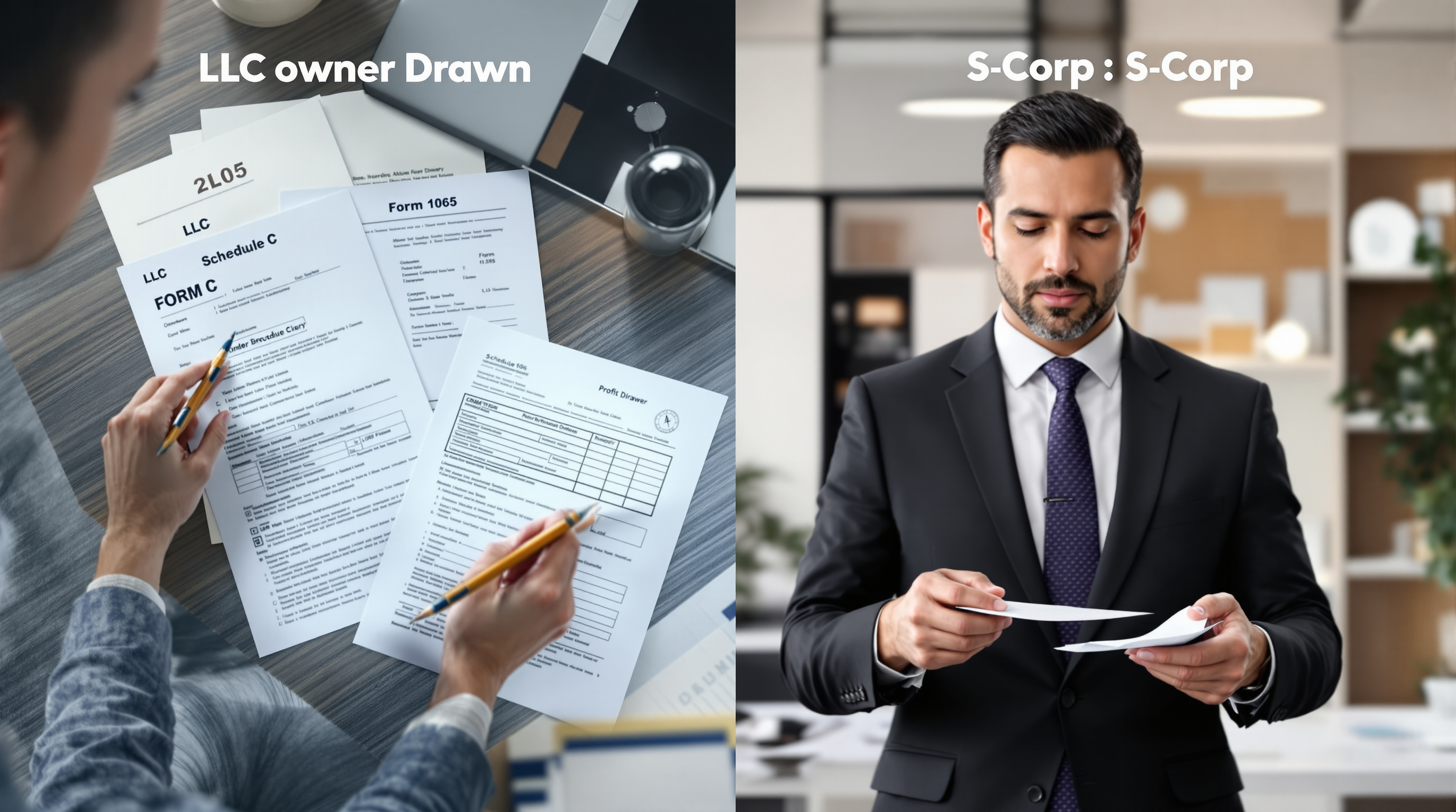 LLC vs S Corp owner payment strategies visual